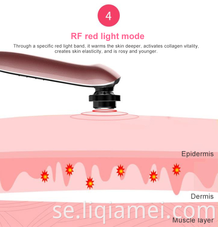 Bärbar vibration RF EMS Electrical Skin Rejuvenation Ansiktsmassage Beauty Machine